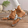 Flip-flop For Women And Ladies Slippers Wedge Heels Ladies Contrast Padded Square Toe Sandals Women Flip Flops