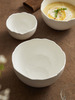 Creative Irregular Edge Ceramic Bowl Dessert Bowl Steamed Egg Bowl Thick Soup Bowls Fruit Bowls Restaurant Specialty Tableware