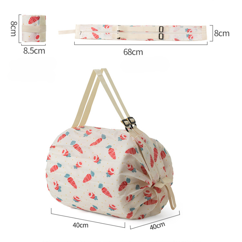 1pc Foldable Shopping Bag Eco-friendly Waterproof Portable Storage Bag Large Capacity Handbag Oversized Storage Bag For Travel