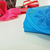 Women Foldable Handbag Large Capacity Portable Casual Floral Environmental Shopping Bag Colorful All-match Buckle Shopping Bag