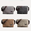 Classic Canvas Messenger Bag Japanese Style Workwear Casual Men's Crossbody Bag Retro Small Shoulder Bag Men's Trendy