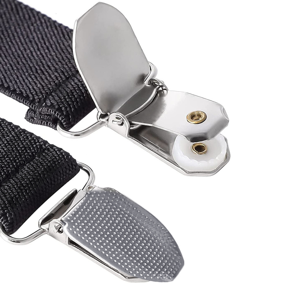 Suspenders for Men Women Fashion 2.5cm X-Back 4 Clips Adjustable Elastic Shirt Trouser Braces Strap Belts Gifts for Dad Husband