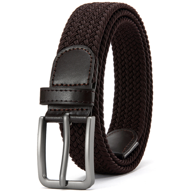 115cm Men's Elastic Belts Unisex Casual Woven Belt for Outdoor Rock Climbing Training Work Women'S Belt Paired with Jeans Belt