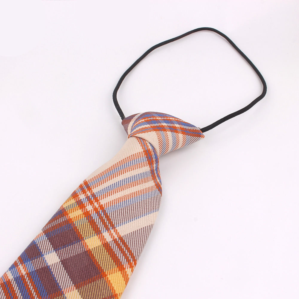 Rubber Ties For Boys Girls Fashion Shirt Plaid Neck Tie Children Small Tie Simple Check Student Necktie For Party Tie Gravata