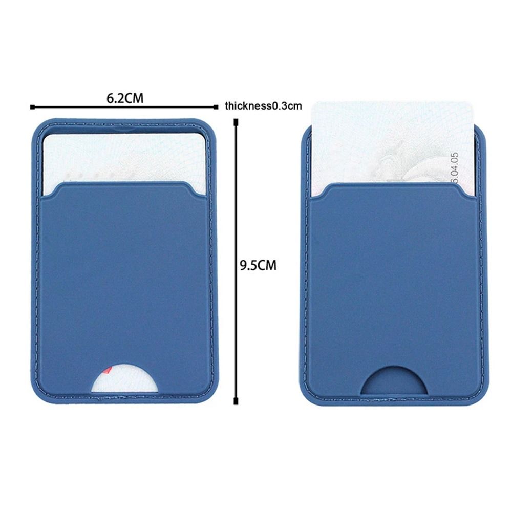 Silicone Business Credit Pocket Adhesive Mobile Phone Back Slot ID Bank Card Phone Pouch Phone Back Paste Sticker Card Holder