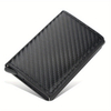 Carbon Fiber Credit Card Holder Wallet Men Rfid Smart Metal Thin Slim Pop Up Minimalist Wallet Small Black Purse Metal Wallet