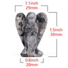 Guardian Angel Statue Natural Amethyst Lapis Lazuli Hand Carved Crystal Crafts Healing Reiki Stone Figurine Home Decoration 1.5"