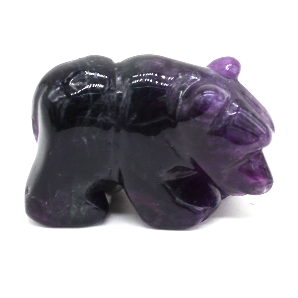 Natural Crystal Healing Stones Bear Figurine Statue Carved Crafts Jewelry Home Office Tabletop Trinket Decoration Room Ornaments