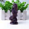 Natural Dream Amethyst Crying Angel Wing Girl, Handmade Crafts Figurine, Healing Crystal Ornament, Room Decor, 12cm, 1Pc