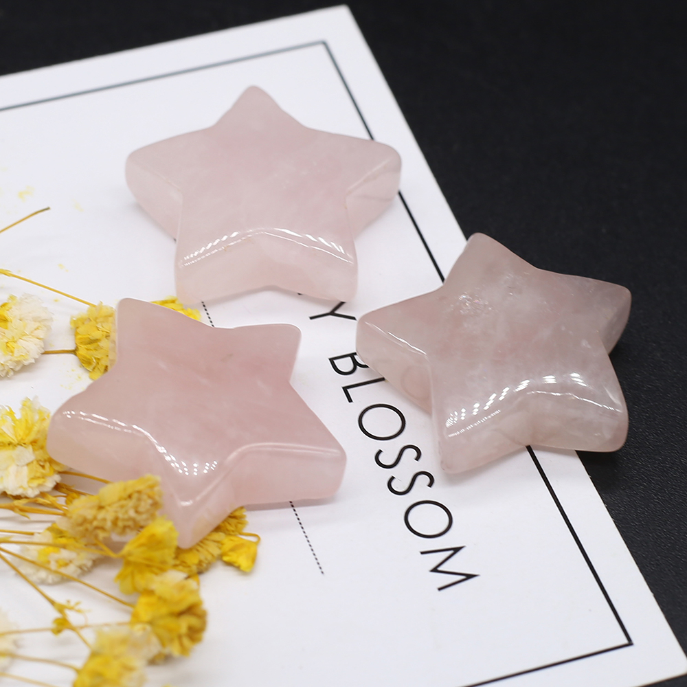 Natural Stone Amethyst Rose Quartz Crystal Star Shape Mineral Specimen Gemstone Agate Fish Tank Jewelry Home Decoration Ornament