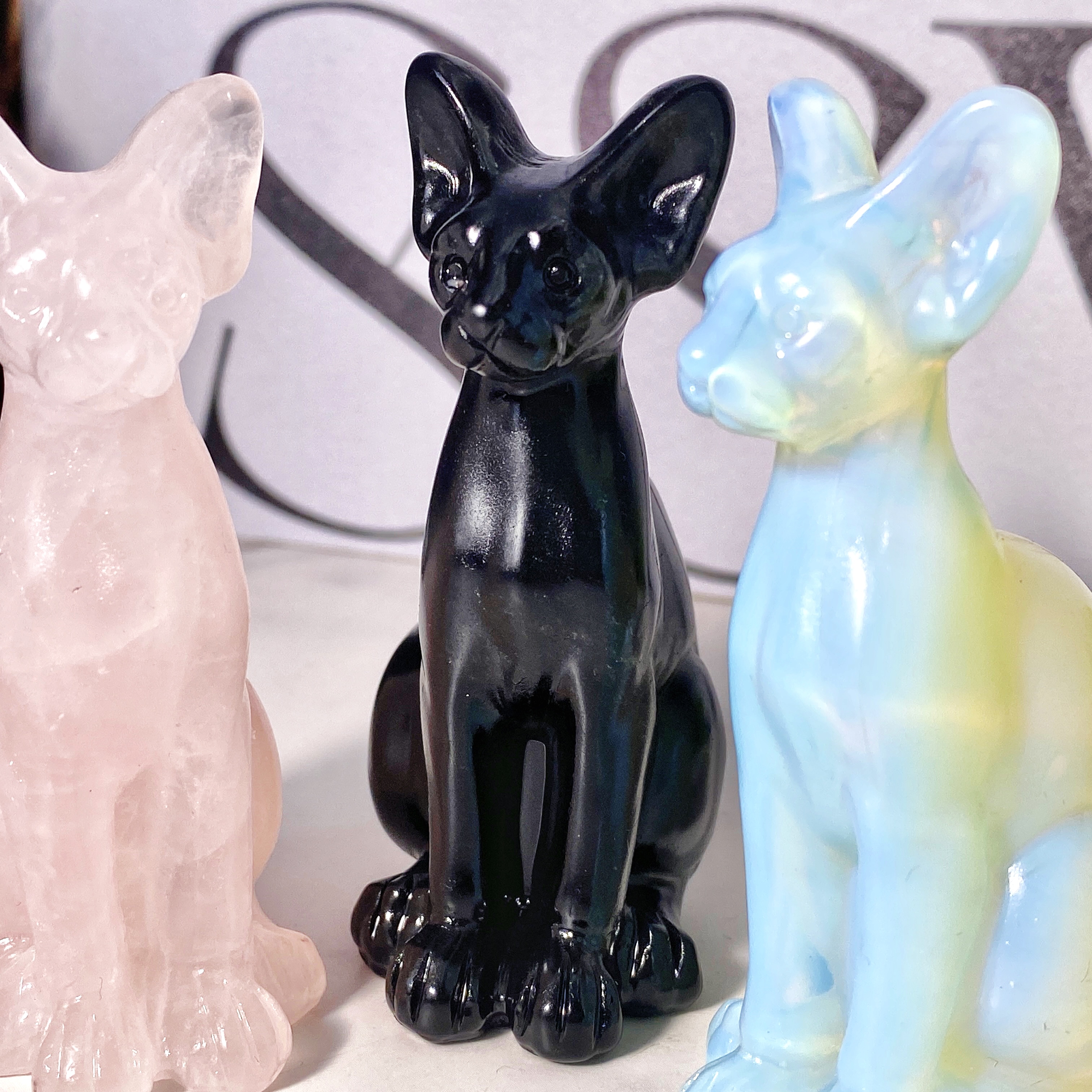 1PC High Quality Egyptian Mau Crystal Natural Crystal Carving,Gemstone Jewelry,Glitter, Healing Crystal, Birthday Gift