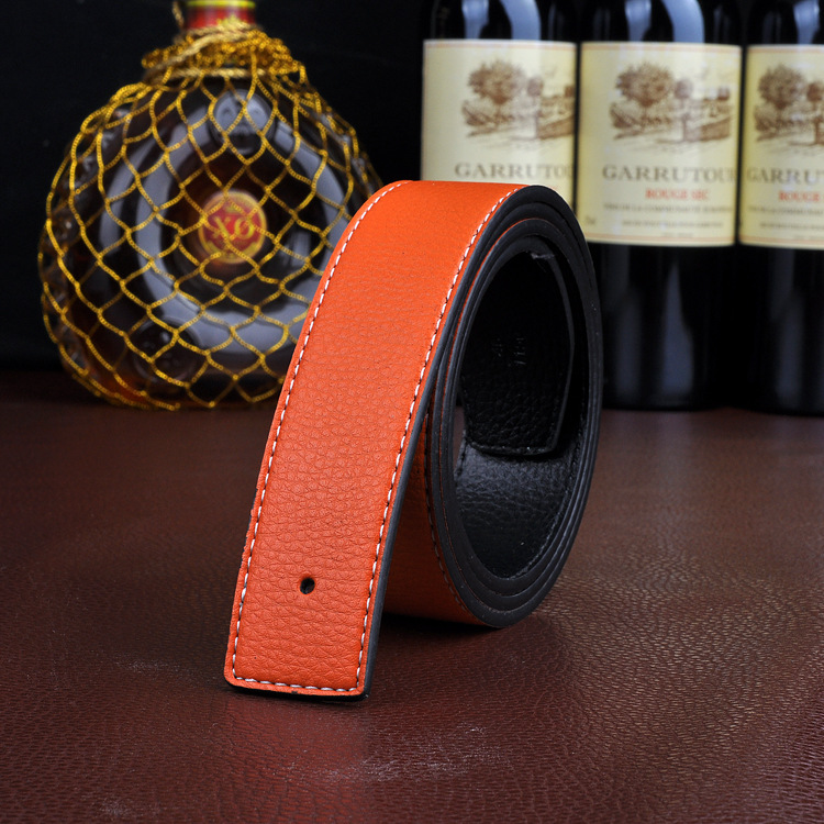 New Luxury Brand Belts Men High Quality Pin Buckle Male Strap Genuine Leather Waistband Ceinture Men's No Buckle 3.8cm H Belt