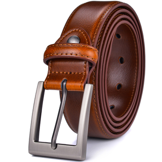 Men's Genuine Leather Dress Belt Handmade Fashion Classic Designs For Work Business And Casual