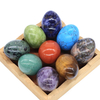 Egg Shape Stone Natural Healing Crystal Amethyst Quartz Opalite Massage Gemstone Reiki Crafts Home Decoration Gifts 30x40mm