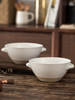Bowls Home Daily Simplicity Coarse Pottery Double Handle Japanese Ceramics Soup Noodle Salad Container Kitchen Household