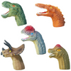 5pcs Mini Cartoon Realistic Dragon Dinosaur Finger Puppets Set Role Playing Toy Kids Tell Story Prop for Children