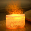 Customized Led Light Mini Portable 3D Flame Aromatherapy Air Humidifier Purifier Ultrasonic Volcanic Crack Planet Aroma Diffuser