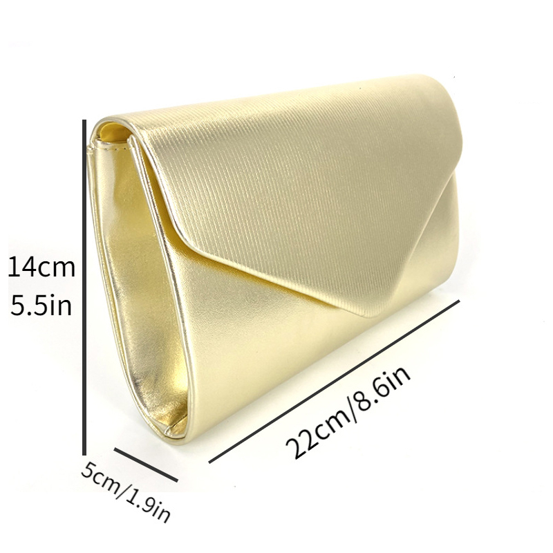 Luxury Elegant Design Women's Evening Bag Wedding Party Bling Gold Chain Crossbody Bag Ladies Clutch Envelope Crossbody Bag