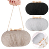 Wedding Bridal Clutch Handbag Women Evening Party Bag Chain Shoulder Bags Elegant Rhinestones Egg Shape Banquet Clutch Purse