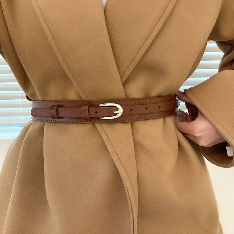 Women Belt PU Leather Corset Belts For Ladies Metal Buckle Waist Strap Leisure Dress Coat Wide Waistband