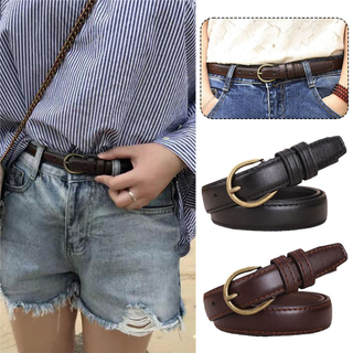 Women PU Leather Belts Retro Black Brown Belt Fashion Luxury Jeans Strap Dress Waistband Clothing Accessories for Lady 