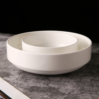 Customization Restaurant Round Smooth Glaze Bulk Cereal Bowls / High White Ceramic Soup Bowl