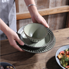 Eco Friendly Unique Design Japanese Style Vintage Round Ceramic Dinner Plates Sets Dinnerware Sets for Restaurant Home