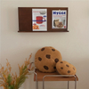 Creative Cookies Pillows Round Shape Chocolate Biscuits Stuffed Plush Toys Realistic Food Snack Seat Cushion Plushie Props Gifts