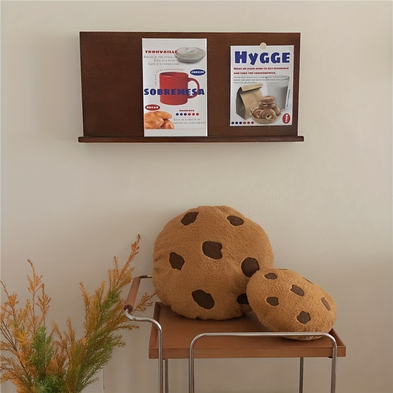 Creative Cookies Pillows Round Shape Chocolate Biscuits Stuffed Plush Toys Realistic Food Snack Seat Cushion Plushie Props Gifts