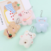 1PCS Cute Little Bear Plush Doll Pendant Bag Pendant Stuffed Soft Cartoon Keychain Decoration Creative Key Ring Birthday Gift