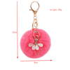 Dancing Girl Plush Toys Keychain With Large Pompom Charm Cute Plush Ball Key Chain For Women Car Bag Key Holder Girl Accessories