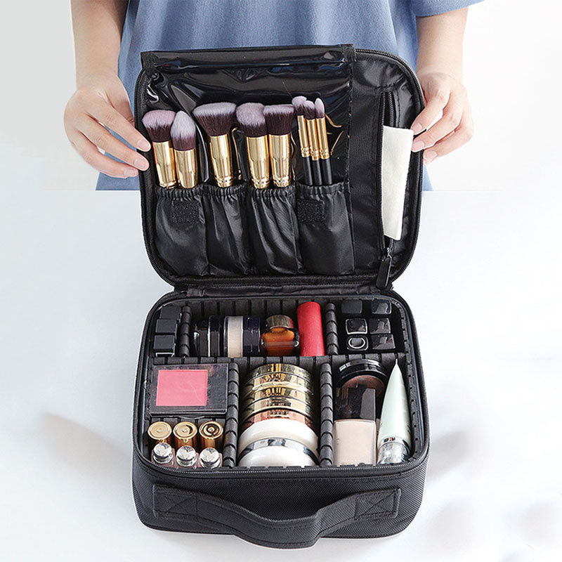  New Makeup Bag for Women Travel Waterproof Necessary Beauty Brush Embroidery Tool Storage Cosmetic Case Professional Makeup Box