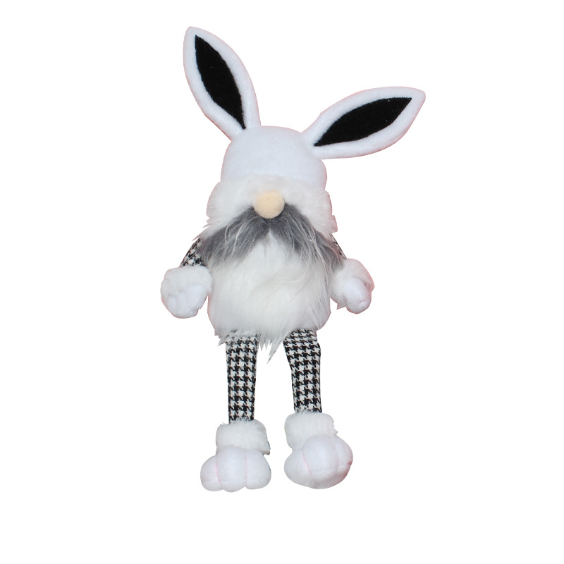  Cross Border Easter Long Leg Rabbit Doll Ornament Cute Elf Doll Home Festival Decoration Supplies