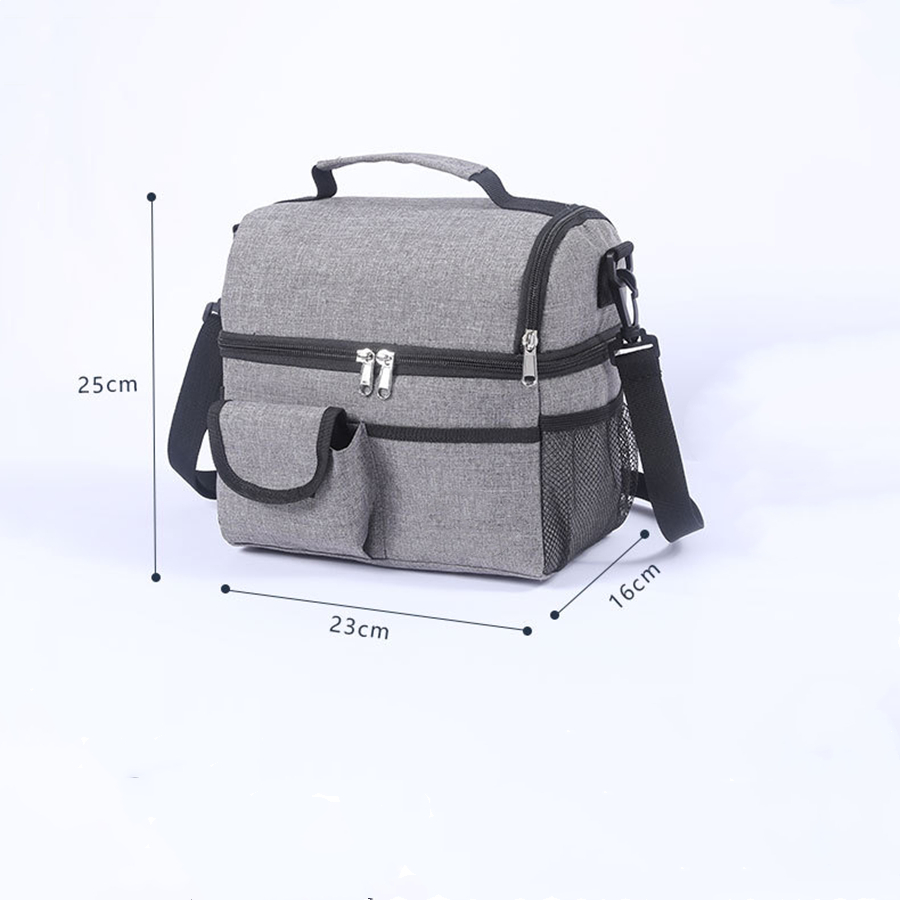 10L Portable Thermal Lunch Bag Food Box Durable Waterproof Office Cooler Lunch Box Ice Insulated Case Camping Oxford Dinner Bag
