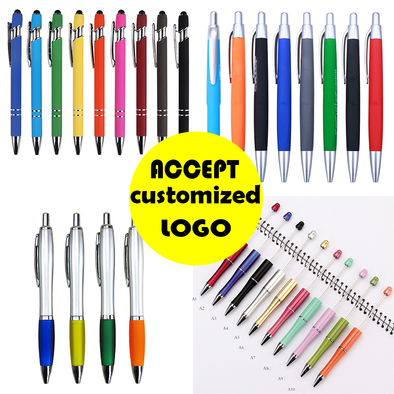Hot Sell Colorful Press Action Metal Office Use Ballpoint Pen With Custom Logo