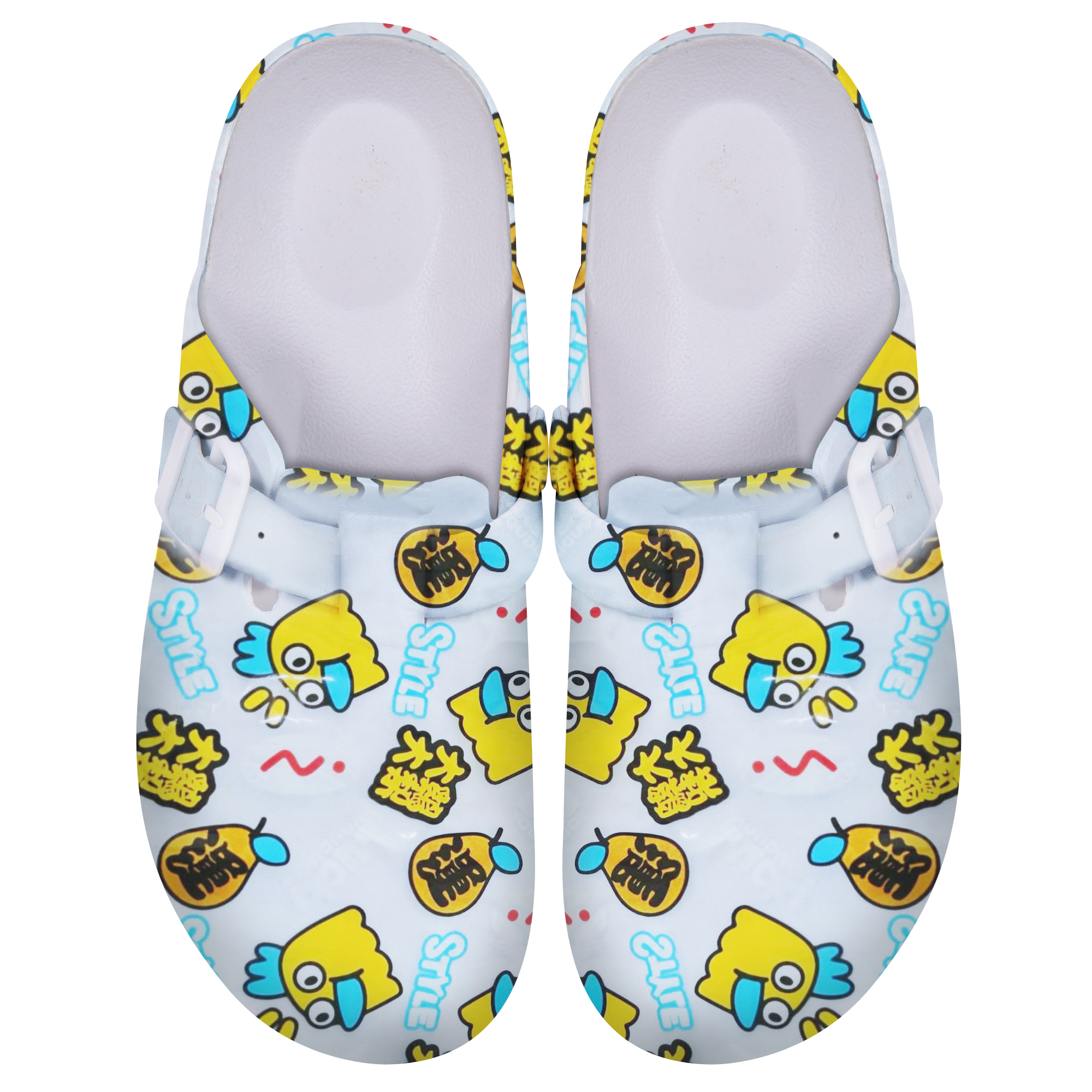 2024 Summer New Design Woman Beach Sandals Nurse Garden Shoes Lightweight Men Clogs Shoes Casual Waterproof Printed Clogs