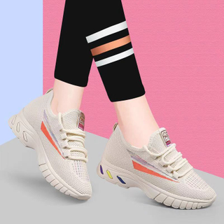 High Quality Mesh Custom Logo Sneakers Womens Tennis White Walking Style Shoes For Women Casual