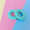 5pcs Donut Round Silicone Teether Beads Baby Teething Ring Food Grade Teething Necklace Toy Baby Products