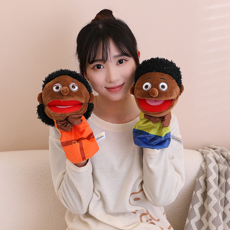 28-33cm Kids Plush Finger & Hand Puppet Popular Activity Boy Girl Role Play Bedtime Story Props Family Role Playing Toys Doll