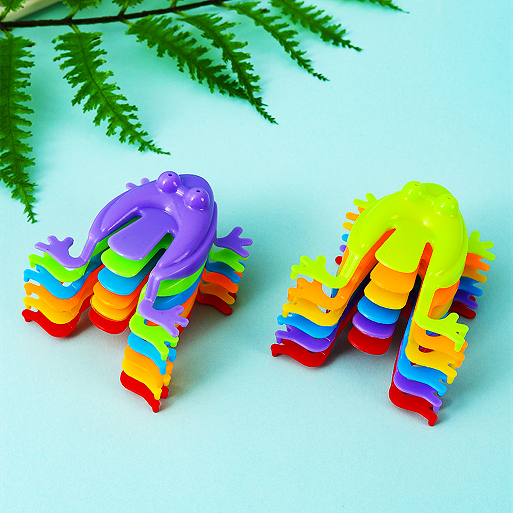 30 Pcs Mini Candy Color Jumping Leap Frog Bounce Fidget Classic Toys Stress Reliever Children Kids Christmas Party Favors Prizes