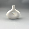 2025 Europe Style Elegant Minimalistic Table Pottery Floral Vase Cylinder Modern Unique Small Ceramic Matte White Flower Vase