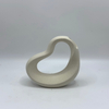 White Ceramic Vase Take A Prone Position Irregularity Flower Vase Hand-made Ornaments Floral Arrangement Accessories