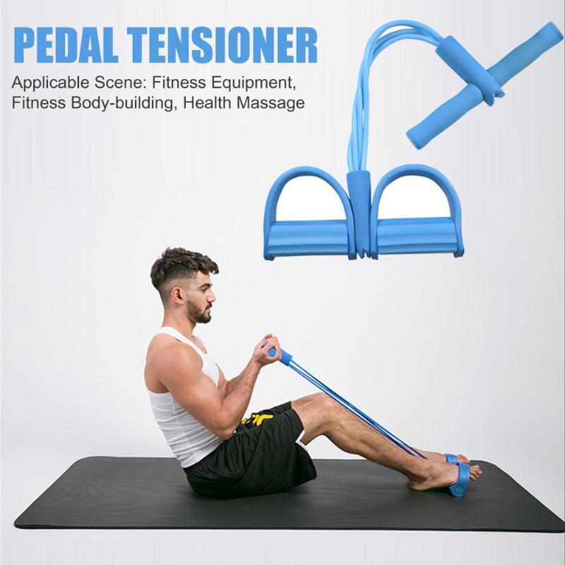 Multi Function Tension Rope Strong Fitness Resistance Bands Latex Pedal Women Men Sit Up Pull Ropes Yoga Fitness Equipment