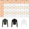 Women Full Zip-up Yoga Top Workout Running Jackets with Thumb Holes Stretchy Fitted Long Sleeve Crop Tops Activewear