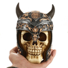 Personality Resin Carving Skull Coin Bank 3D Skull Head Piggy Bank Skull Money Bank Desktop Figurine Halloween Decor Gifts