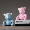 Piggy Bank Resin Teddy Bear Figurines Money Box Children Coins Storage Box Animal Toy Coin Bank Home Decoration Gift