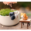 6Pcs/Set Funny Neko Atsume Meow Mochi Dango Cat Flower Pot Micro Landscape Mini Doll Balcony Decorations Flower Pot