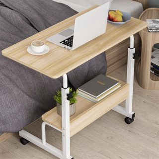 1pc Laptop Table Foldable Movable Bedside Desk Multifunctional Laptop Stand Lifting Side Table for Home Room