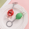 Cartoon Chocolate Bean Keychain Resin Doll Couple Key Chain Men&#39;s And Women&#39;s Jewelry Bag Pendant Children Lovely Keychain