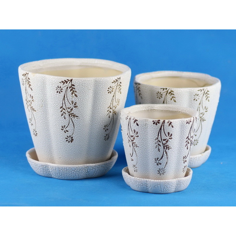 Modern Interior Table Pendulum Decoration Design Art Beige Human Face Ceramic Flower Pot